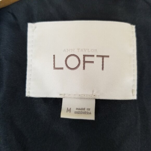 Gray Puffer Winter Coat Size Medium Short Flannel Zip and Snap Cinched Waist - Picture 10 of 12